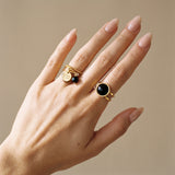 Bague TARA - Obsidienne