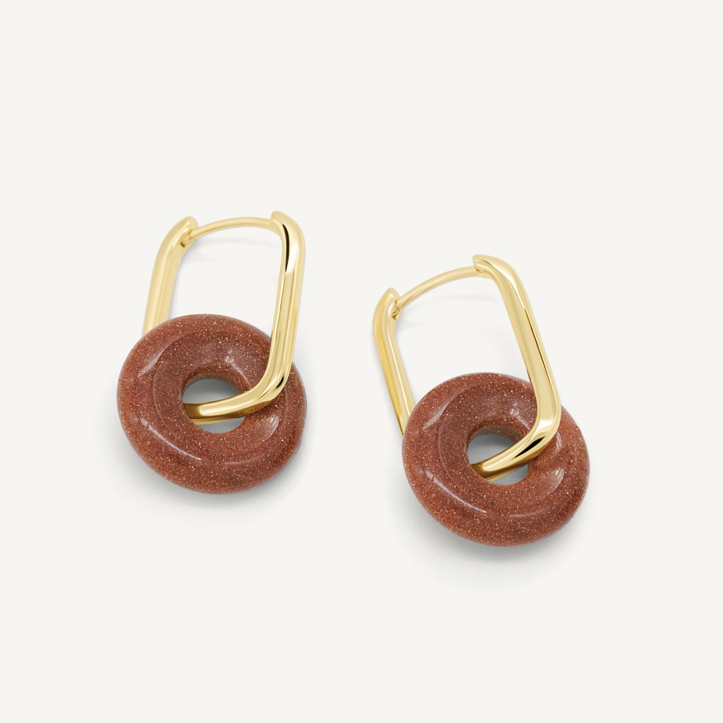 Boucles d'oreilles ANAÏS - Ocre irisé