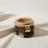 Bracelet acétate LISON - VERT OLIVE