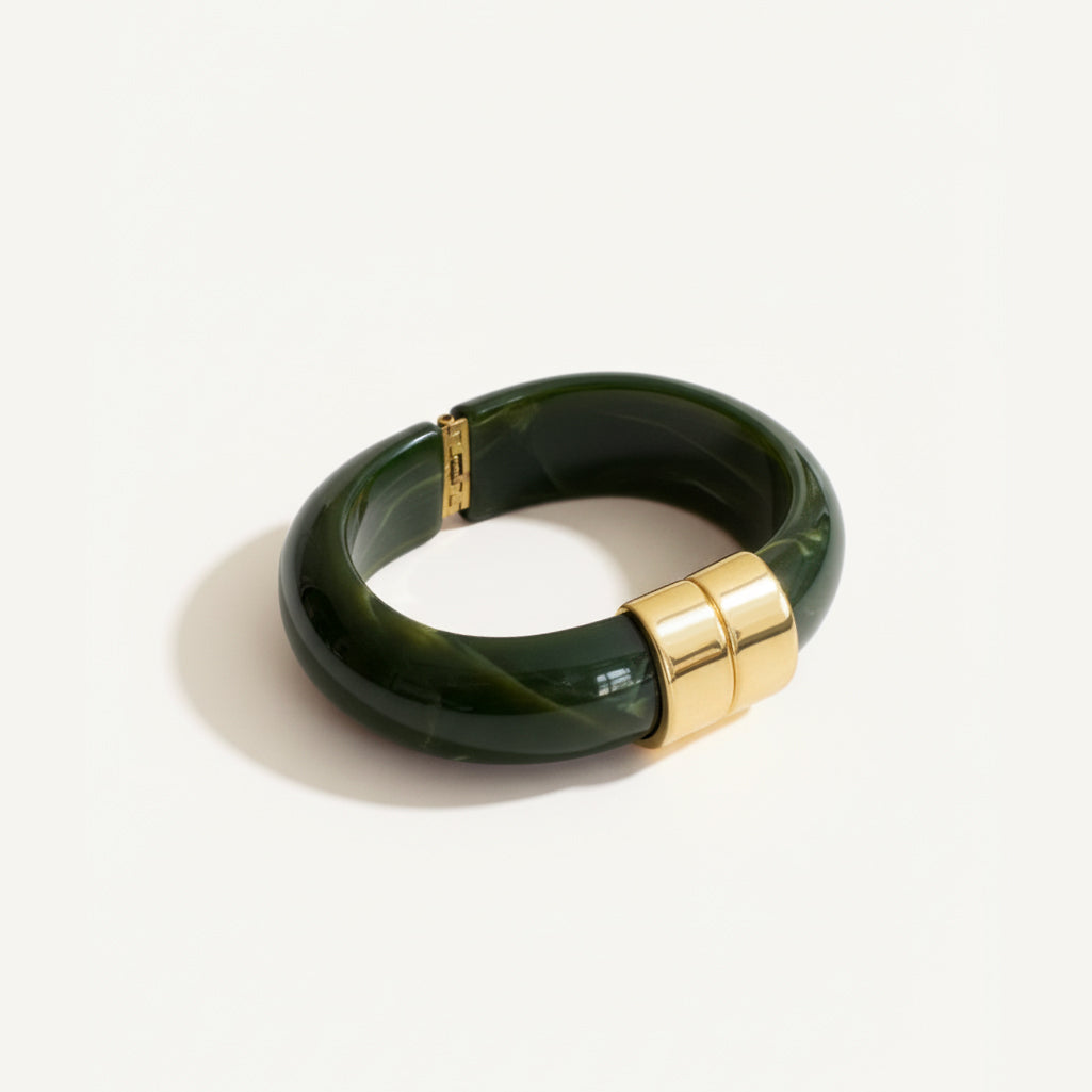 Bracelet acétate LISON - VERT OLIVE