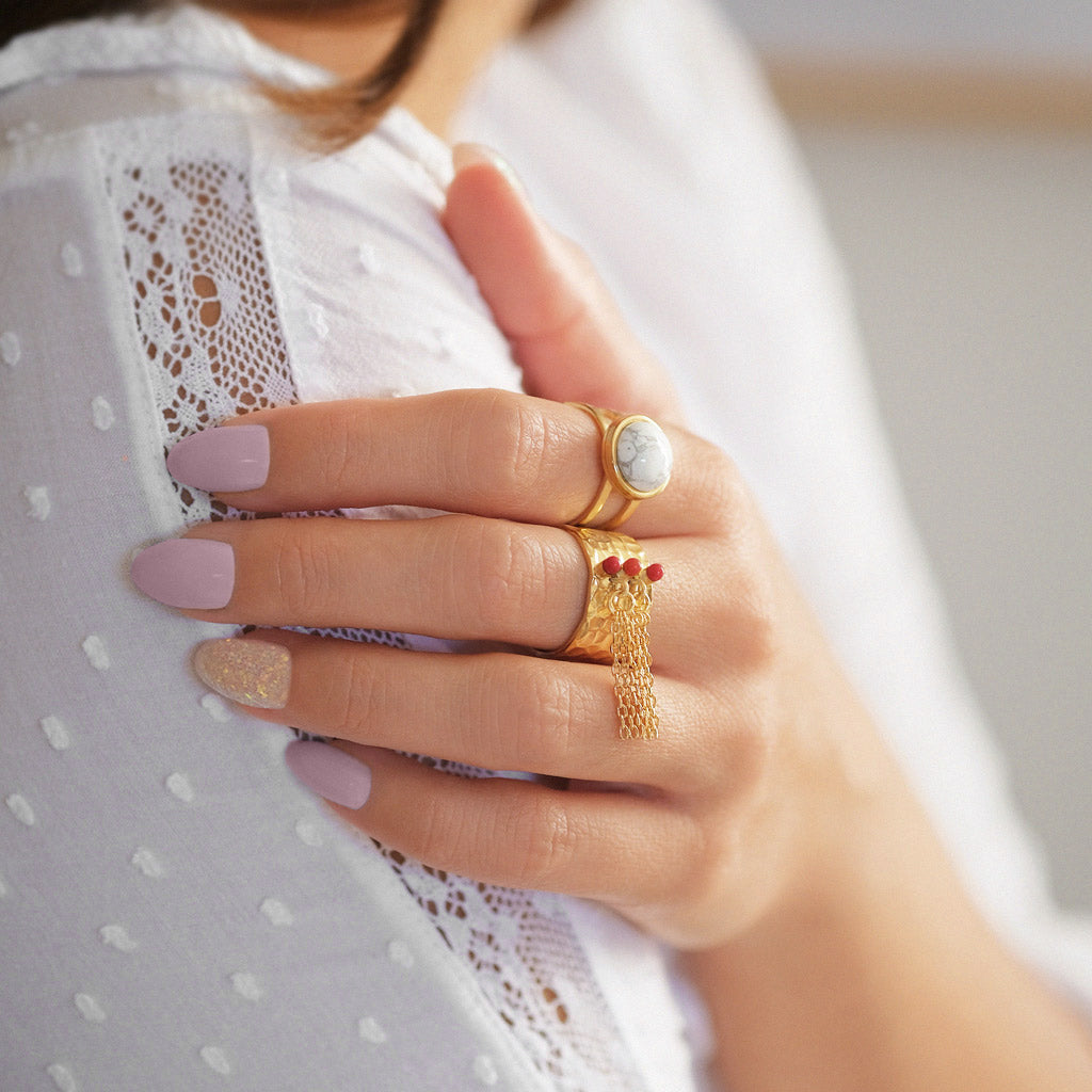 Bague TARA - Quartz rose