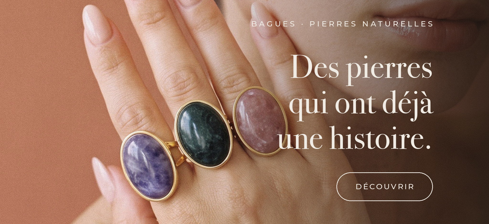 Bagues pierres naturelles plaqué or Emmalee Jewelry