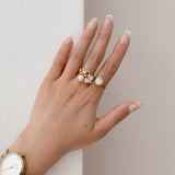 Bague OLIVIA - Howlite - EMMA♡LEE Jewelry