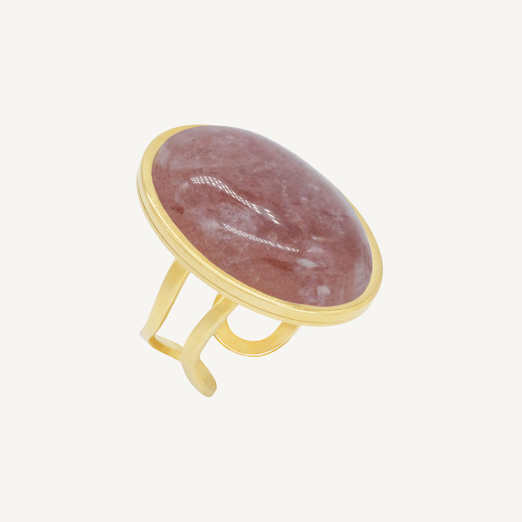 Bague HOPE - Quartz fraise - EMMA♡LEE Jewelry