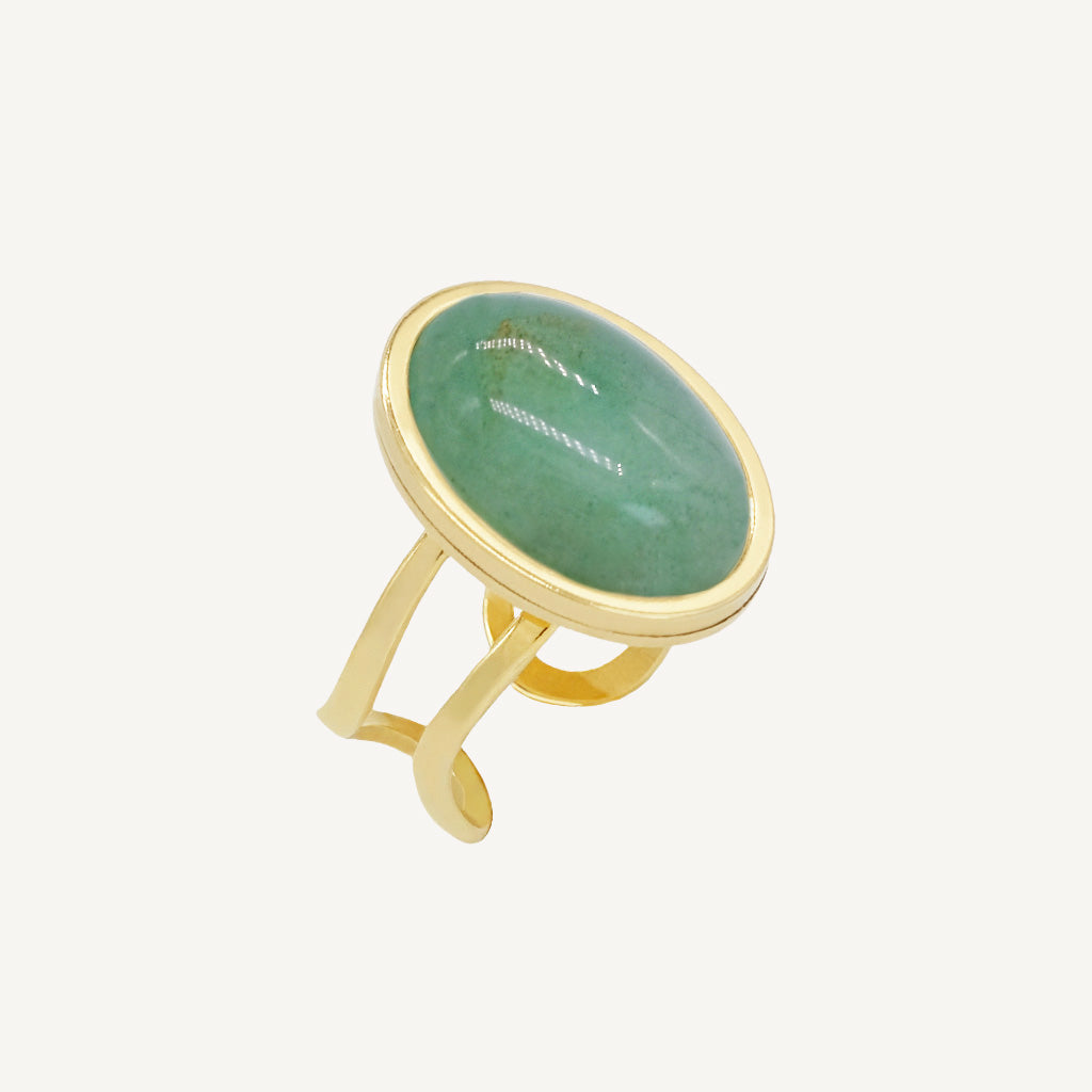 Bague KEOLA - Aventurine - EMMA♡LEE Jewelry