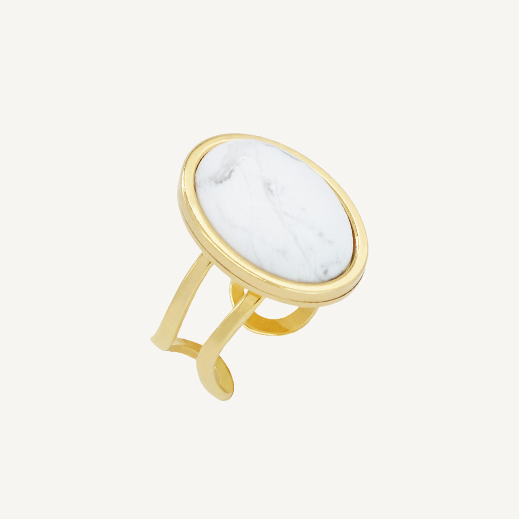 Bague KEOLA - Howlite - EMMA♡LEE Jewelry
