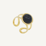 Bague TARA - Obsidienne - EMMA♡LEE Jewelry