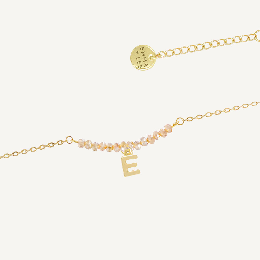 Bracelet LILY LETTRE - Pêche - EMMALEE Jewelry