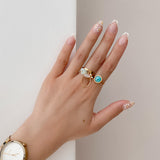 Bague OLIVIA - Amazonite - EMMA♡LEE Jewelry