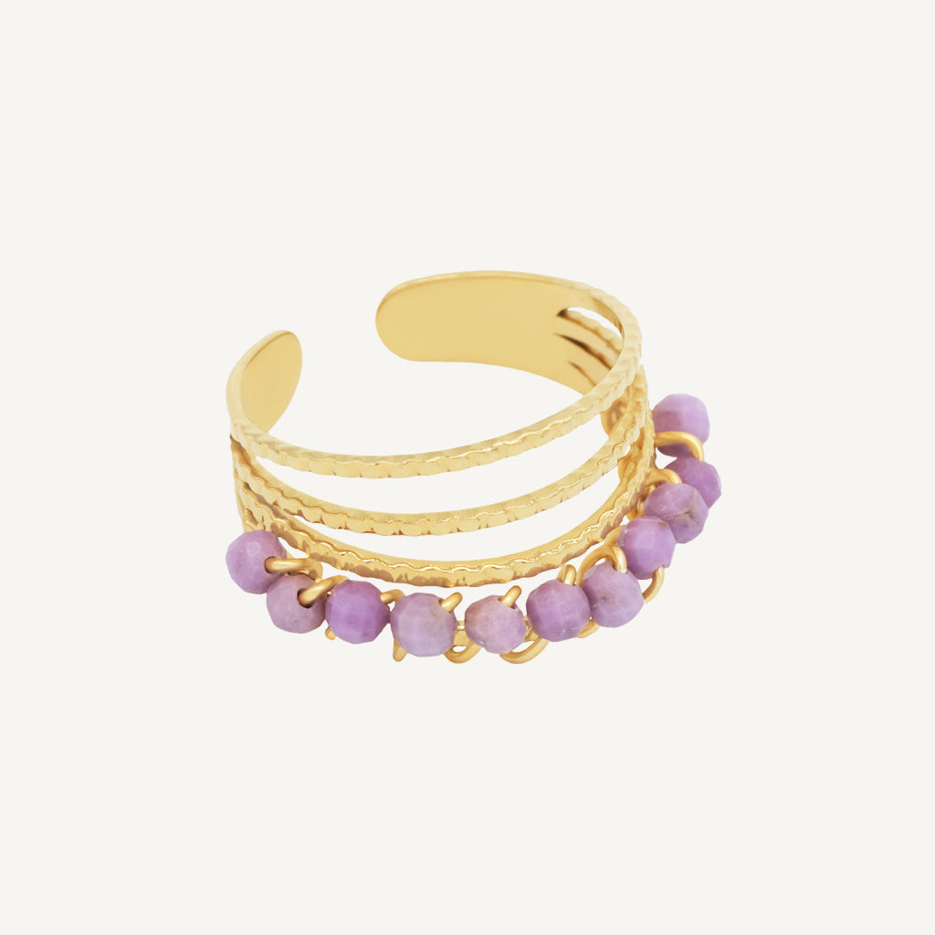 Bague AVA - Lépidolite - EMMALEE Jewelry