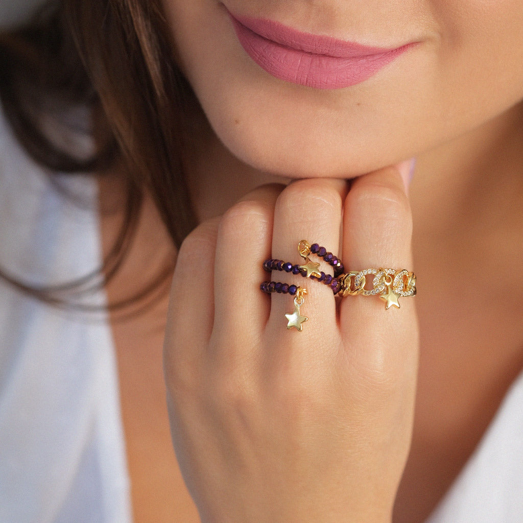 Bague LILY - Prune - EMMA♡LEE Jewelry