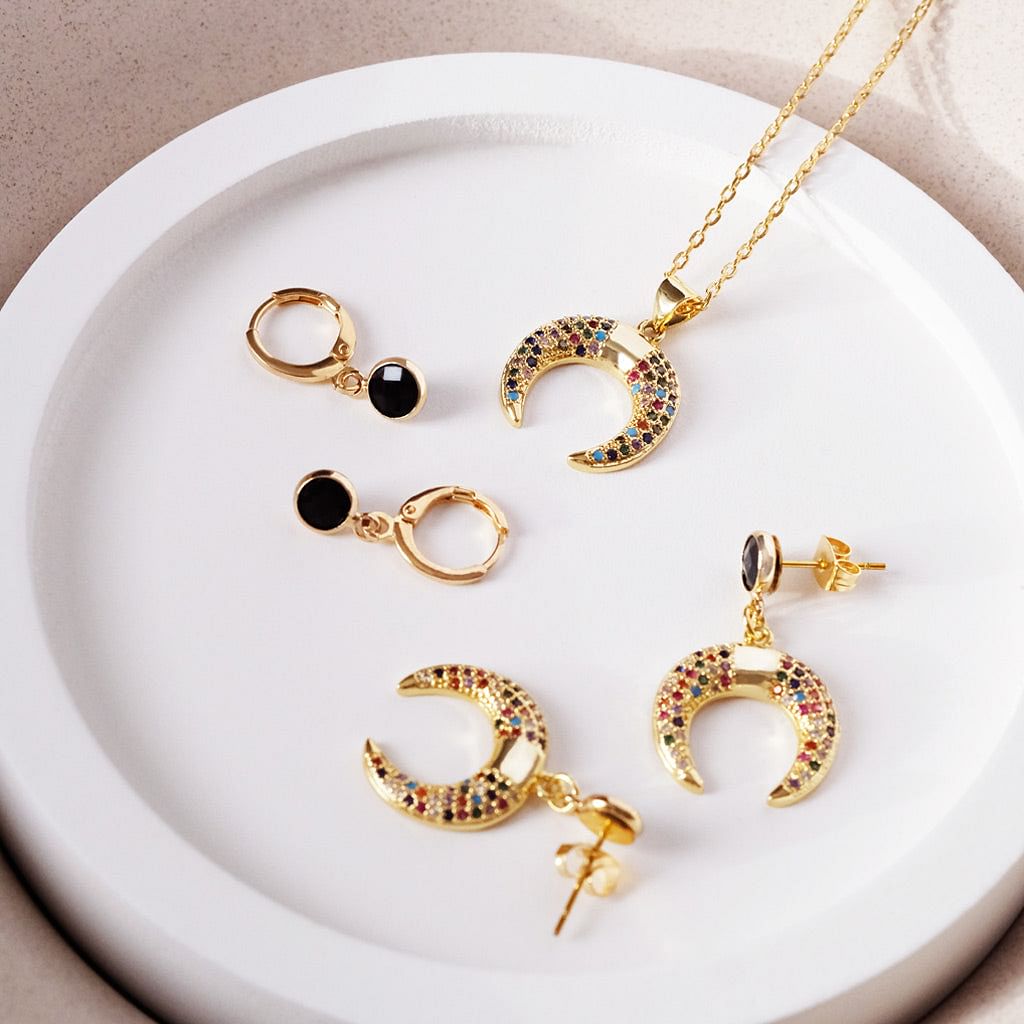 Mini créoles AURORE - Noir - EMMA♡LEE Jewelry