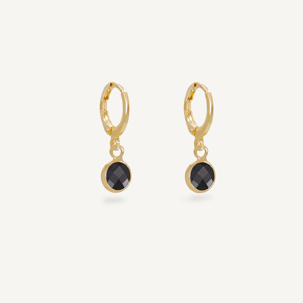 Mini créoles AURORE - Noir - EMMA♡LEE Jewelry