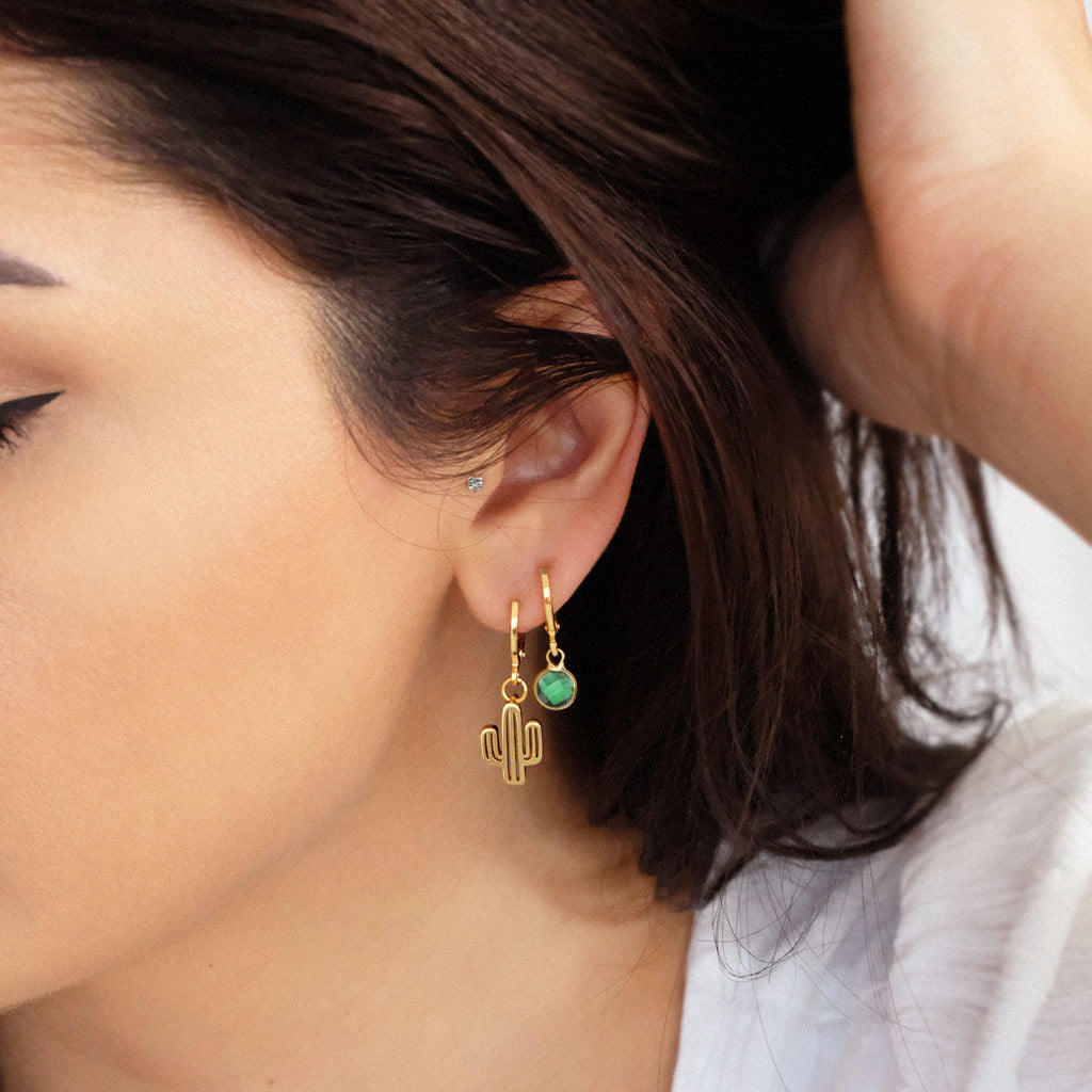 Mini créoles AURORE - Vert - EMMA♡LEE Jewelry