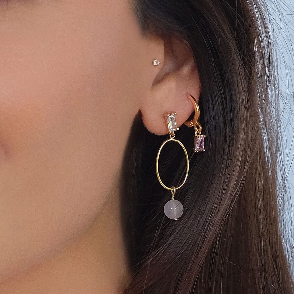 Mini créoles CAPUCINE - Rose - EMMA♡LEE Jewelry