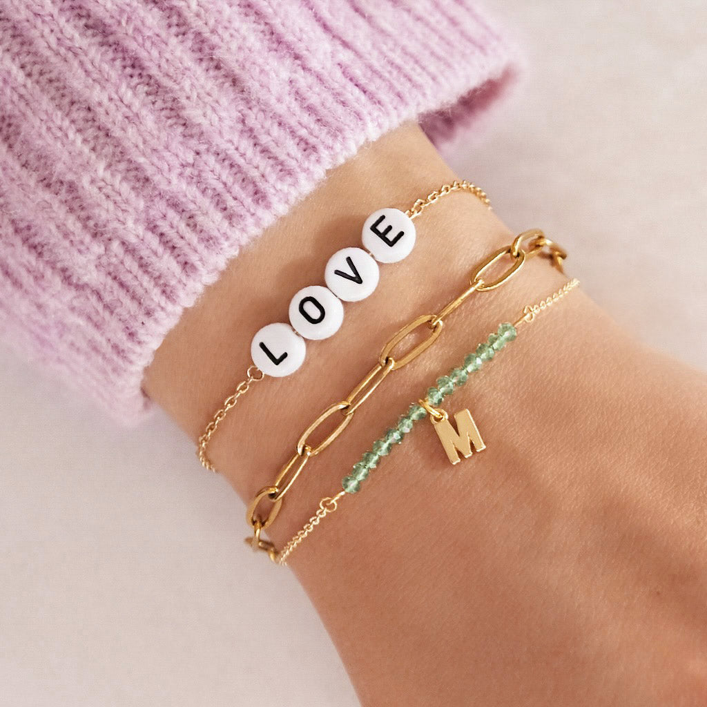 Bracelet LILY LETTRE - Kiwi
