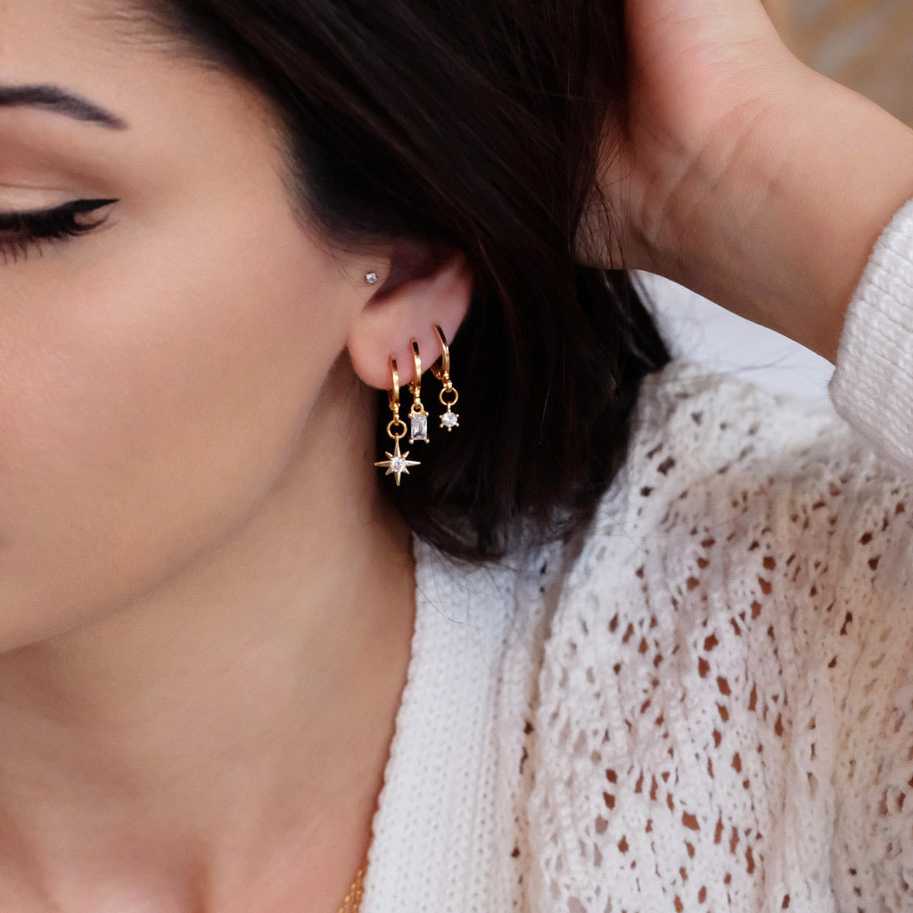 Mini créoles CAPUCINE - Blanc - EMMA♡LEE Jewelry